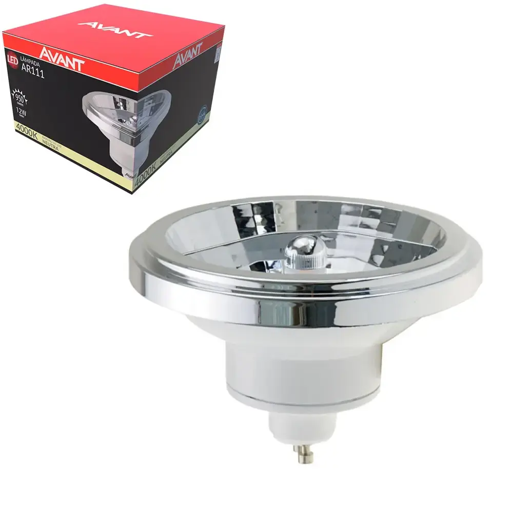 Lâmpada led AR111 GU10 12W 24° 12W 4000K bivolt Avant