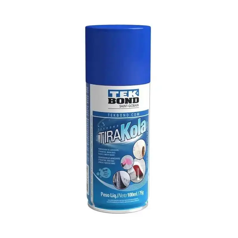 Tira kola spray 100 ML remove mancha. grude. cola. chiclete e piche 20401000100 Tekbond — fotografia de referência