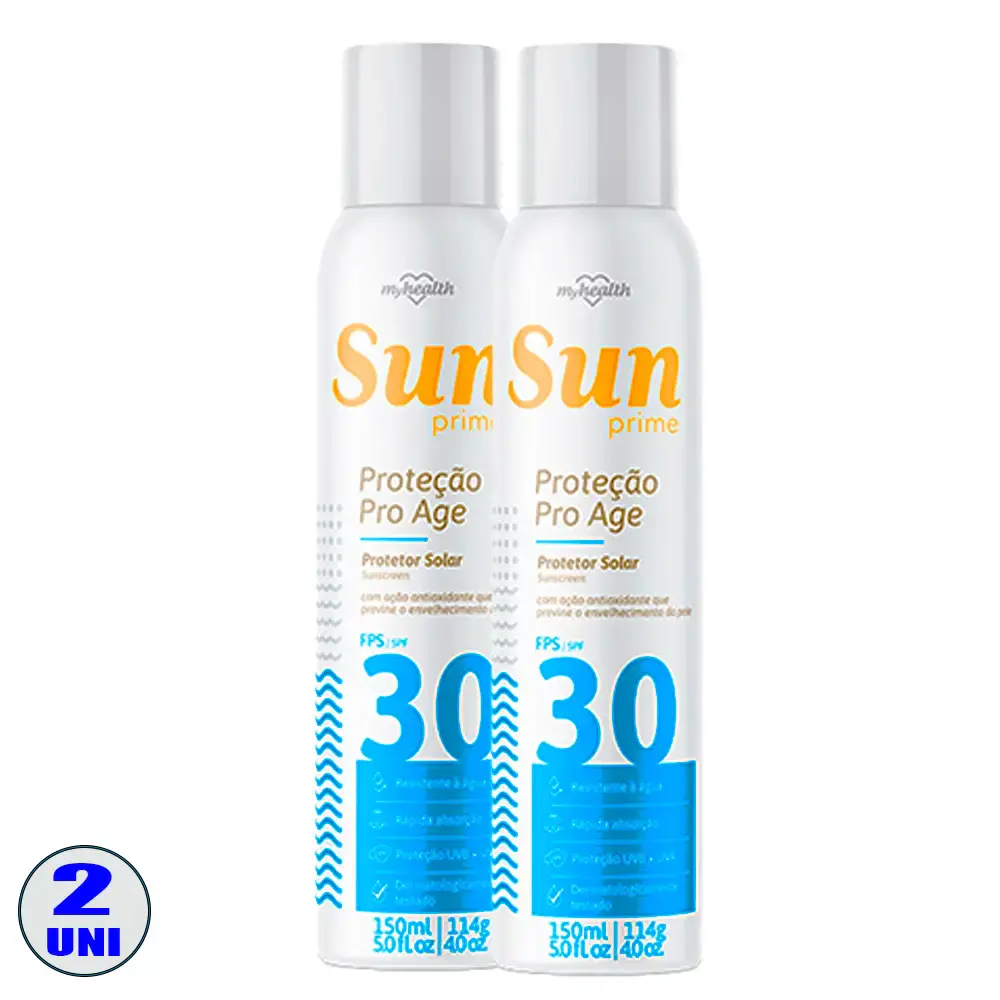 kit 2 Protetores Solar Spray 30 Fps 150ml Sun Prime SEM Marca