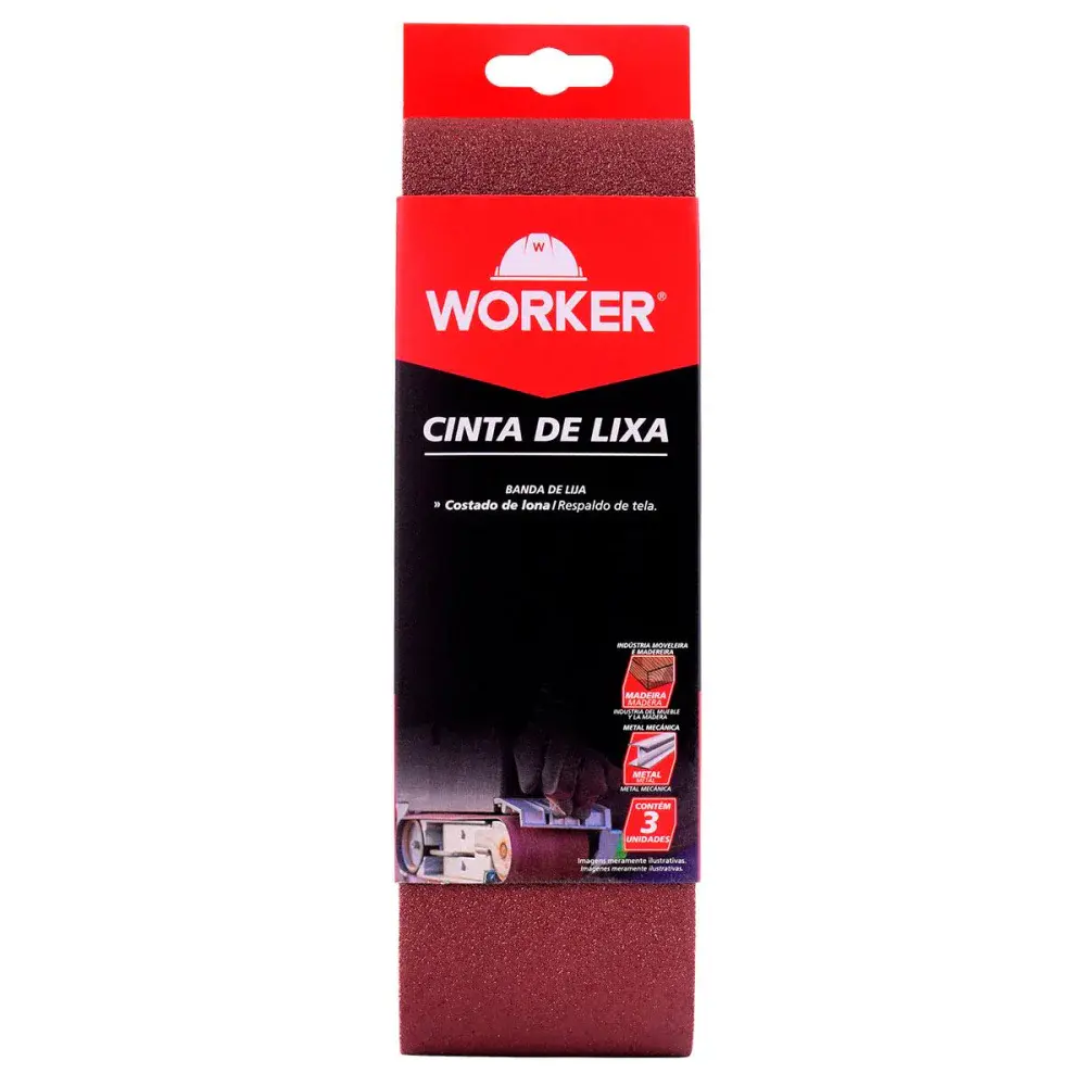 Cinta lixa costado de lona G120 75X533MM Worker — fotografia 2