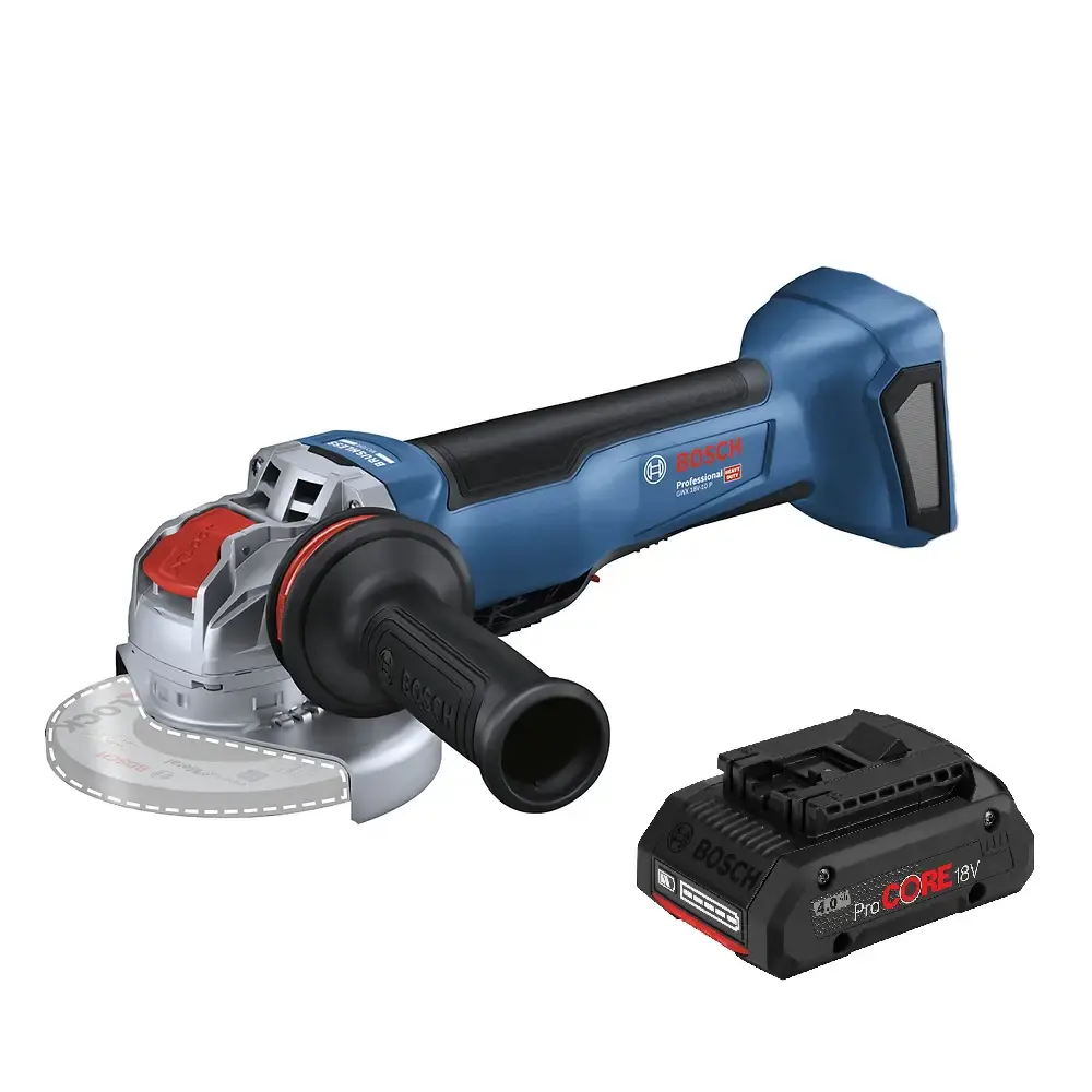 Esmerilhadeira 5 POL GWX18V-10P com bateria lítio 18V 4AH Bosch — fotografia de referência