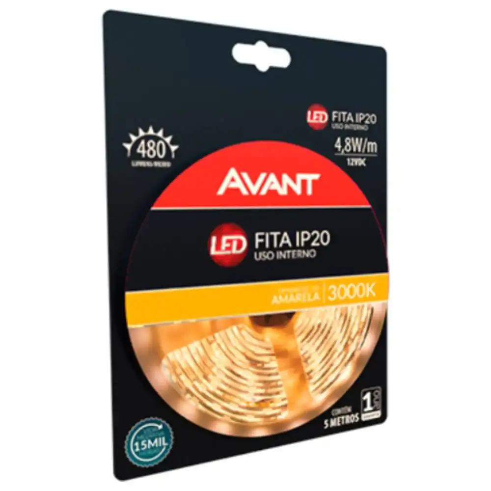 Kit painel plafon sobrepor 6500K + fita led 5 metros Avant — fotografia 5