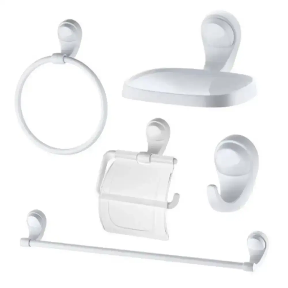 Kit de acessórios para banheiro 2000 F22 5 peças branco F22 2000 Lorenzetti — fotografia de referência