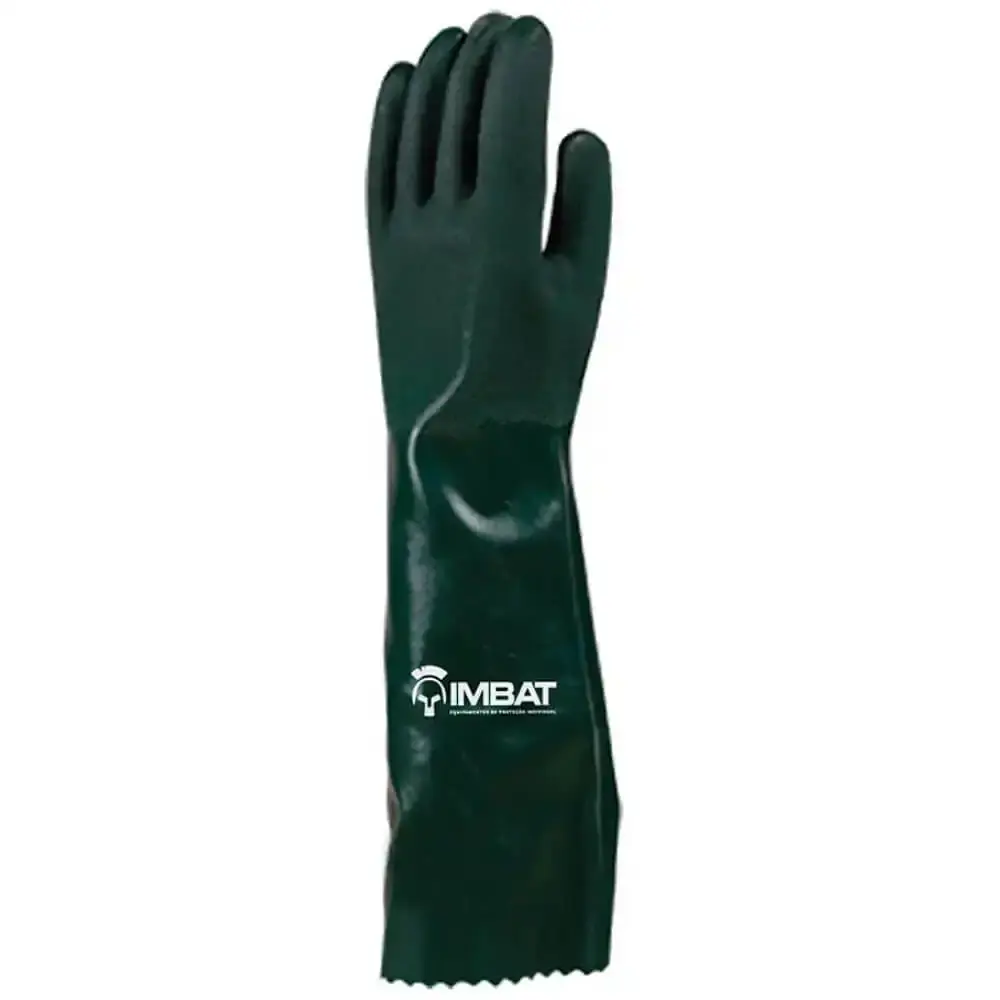 Luva de PVC palma áspera 46CM verde T9 LV-PVC46-9 Imbat — fotografia de referência
