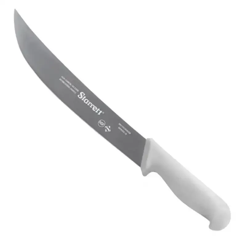 Faca para carne lâmina curva larga 25 CM 10 POL branca KBKW205-10 Starrett — fotografia de referência