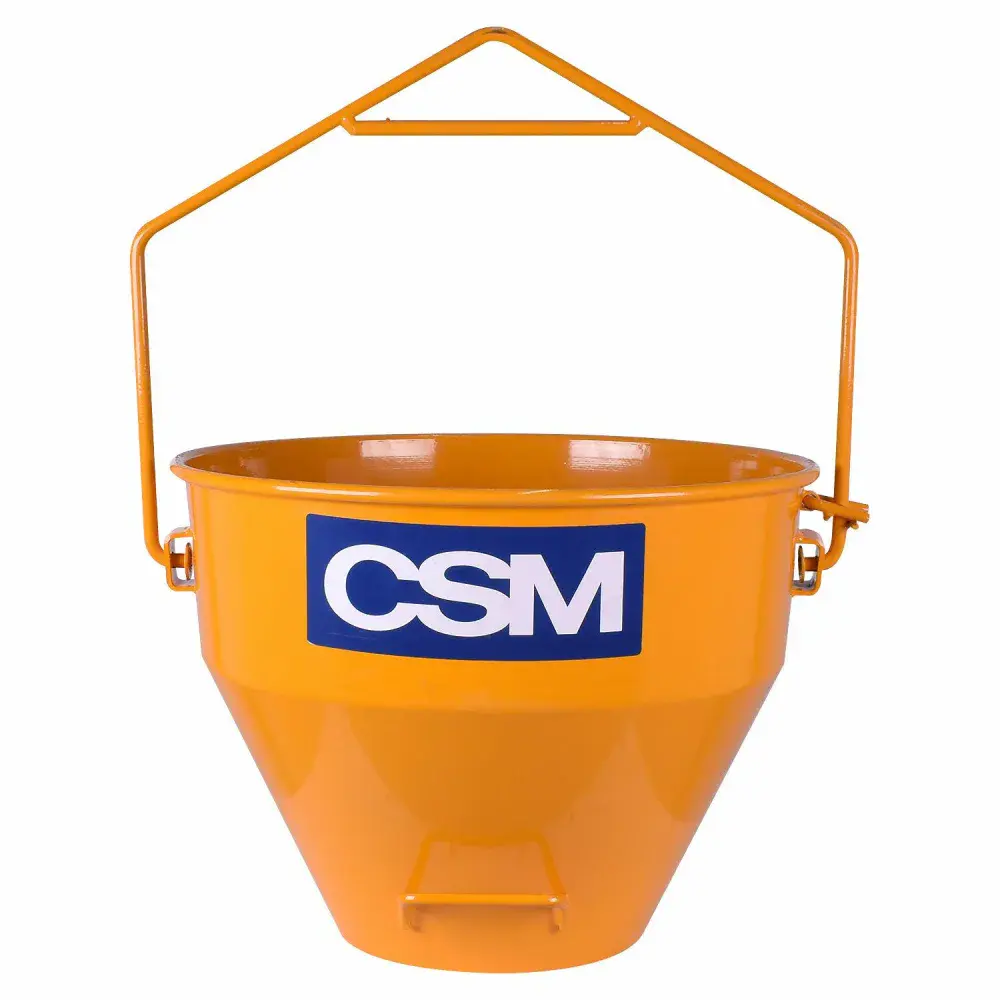 Caçamba para guinchos amarela com tripé 50L CSM — fotografia de referência