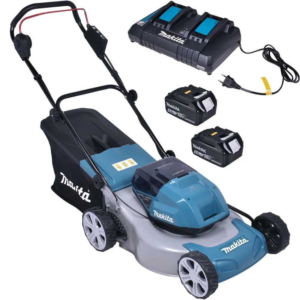 Cortador grama 460MM a bateria 36V carregador 127V Makita — fotografia de referência