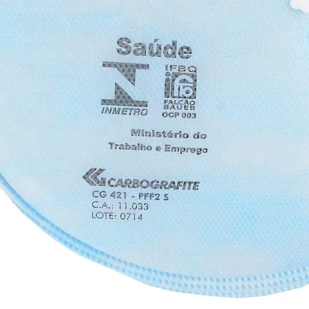 Respirador máscara dobrável cg 421 Carbografite classe PFF2 — fotografia 8