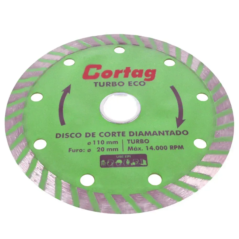 Disco diamantado 110MMX20MM Cortag turbo eco — fotografia 5