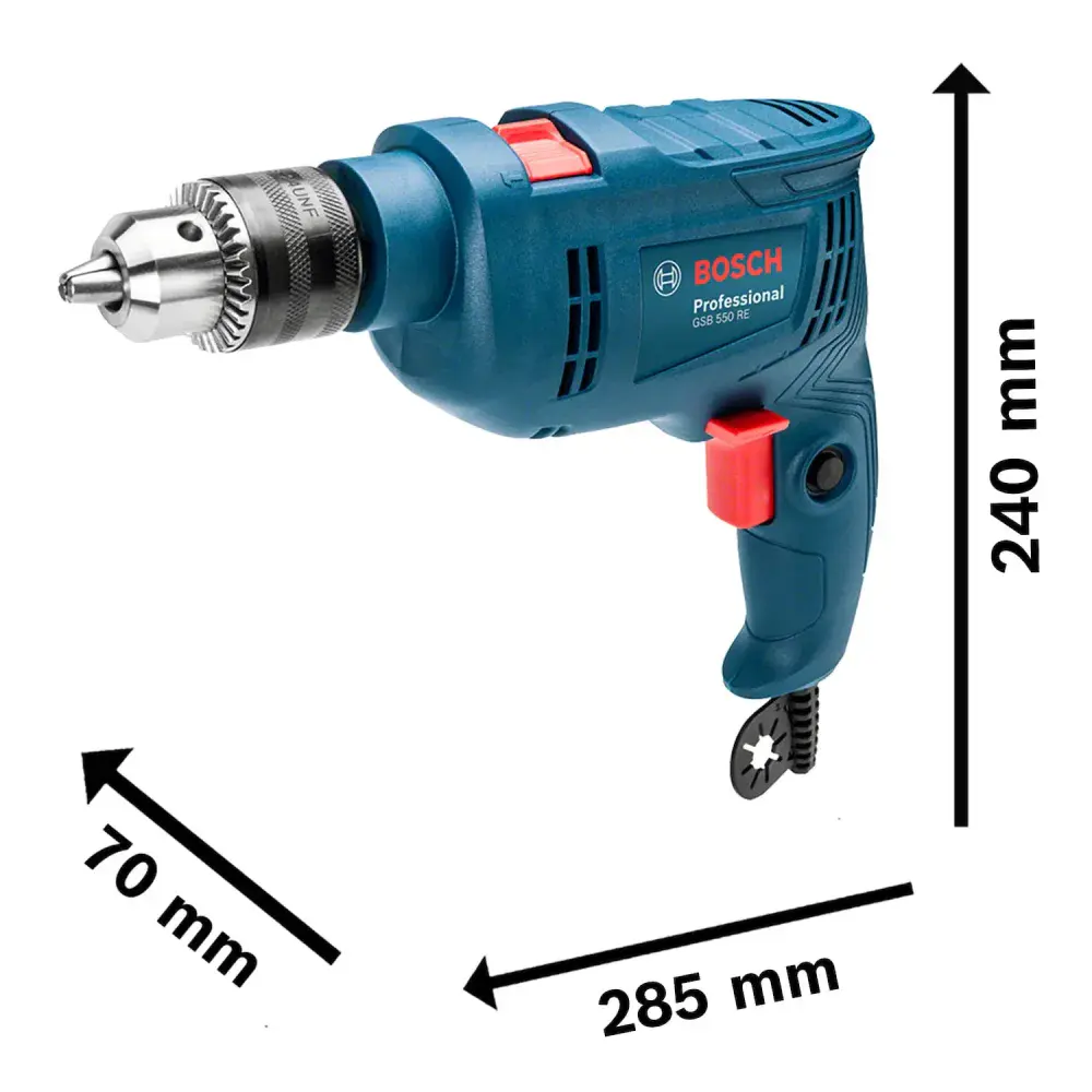 Furadeira de impacto reversível GSB550 550W 127V Bosch — fotografia 7