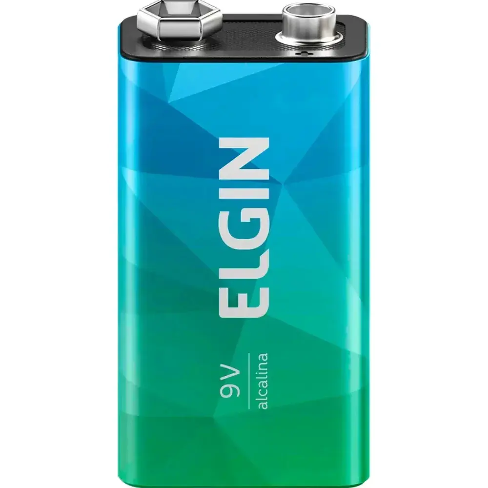 Bateria alcalina energy 9V Elgin — fotografia 4
