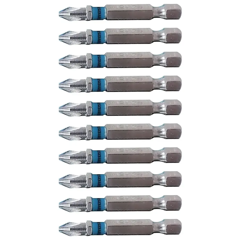 Bits Phillips 1/4 POL 70 mm PH2 com 10 Peças GROSS — fotografia de referência