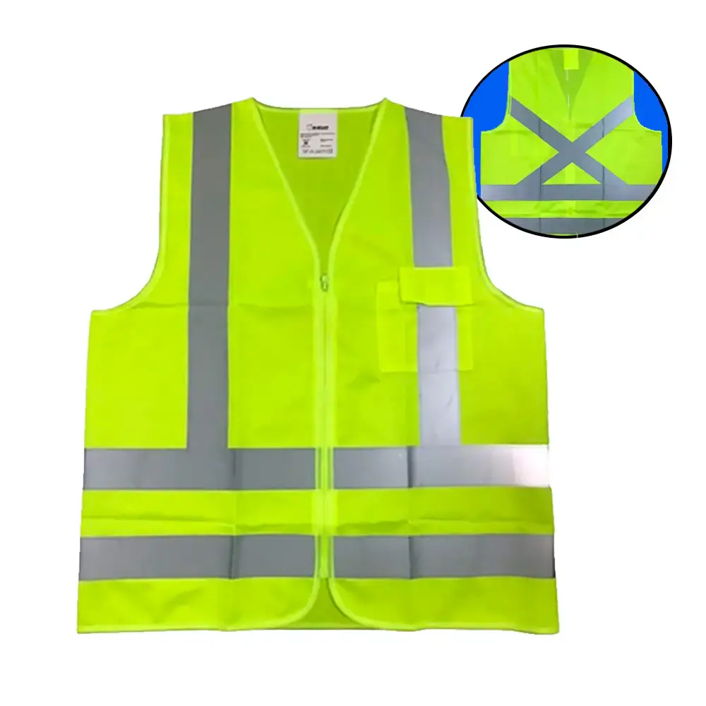 Colete refletivo amarelo com bolso TAM m CR-A1-M Imbat — fotografia de referência
