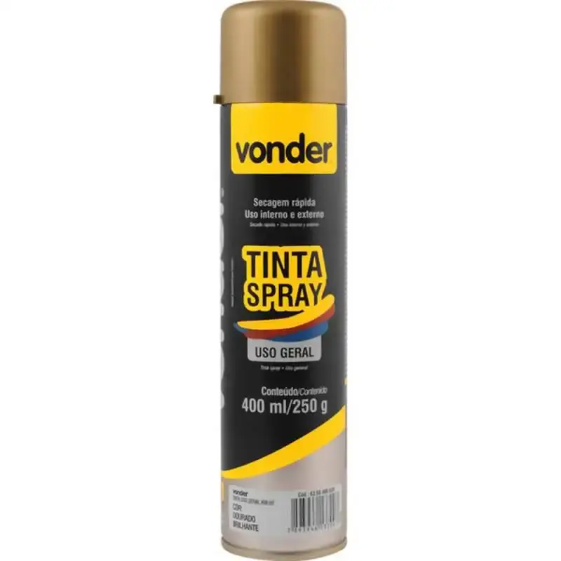 Tinta em spray 400 ML 250 GR dourado Vonder — fotografia de referência