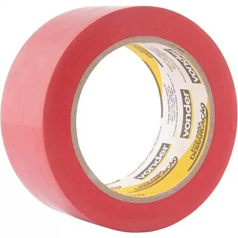 Fita para Demarcação de Solo VERMELHA 48 MM x 30 Metros VONDER — fotografia 3