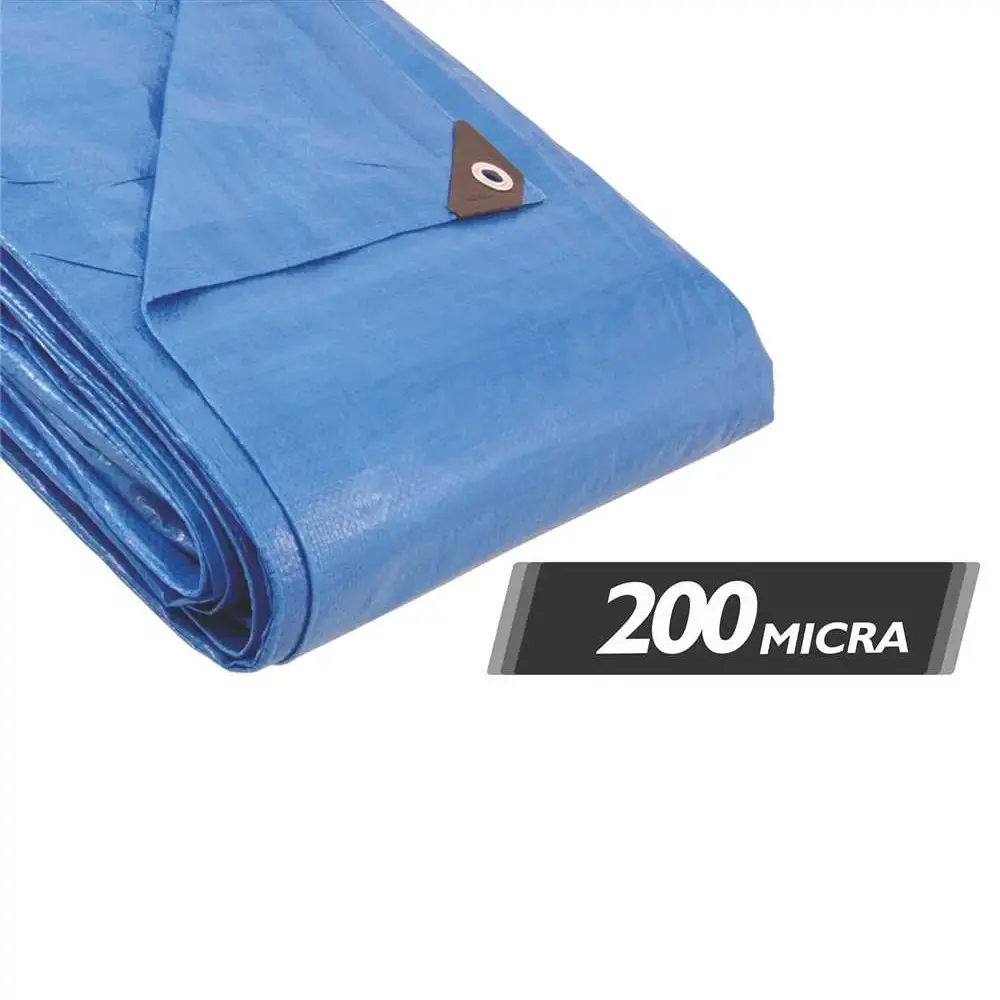 Lona 6 x 6 Metros 200 Micras Reforçada Azul VONDER — fotografia 5
