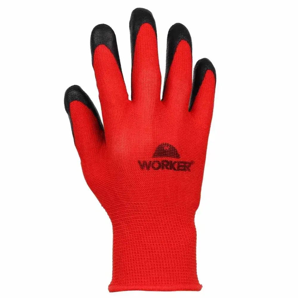 Luva de segurança de borracha látex grip WK12 T7” p Worker — fotografia 6