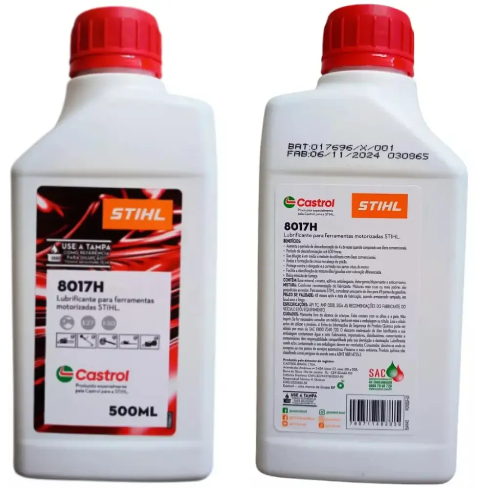 Óleo castrol Stihl 8017 2 tempos 500 ml original 20 unidades — fotografia 2