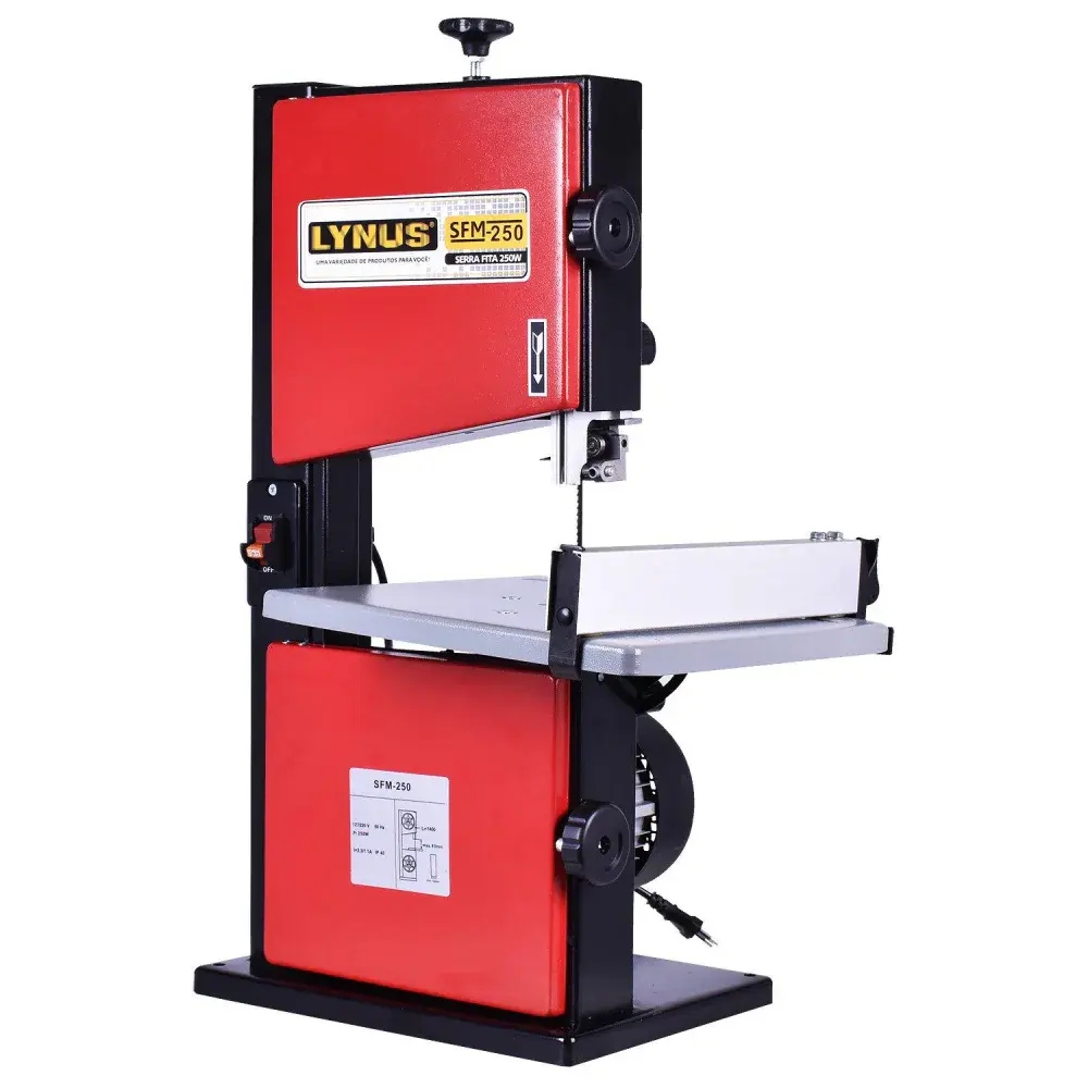 Maquina serra fita bancada 250W com 127V sfm da Lynus