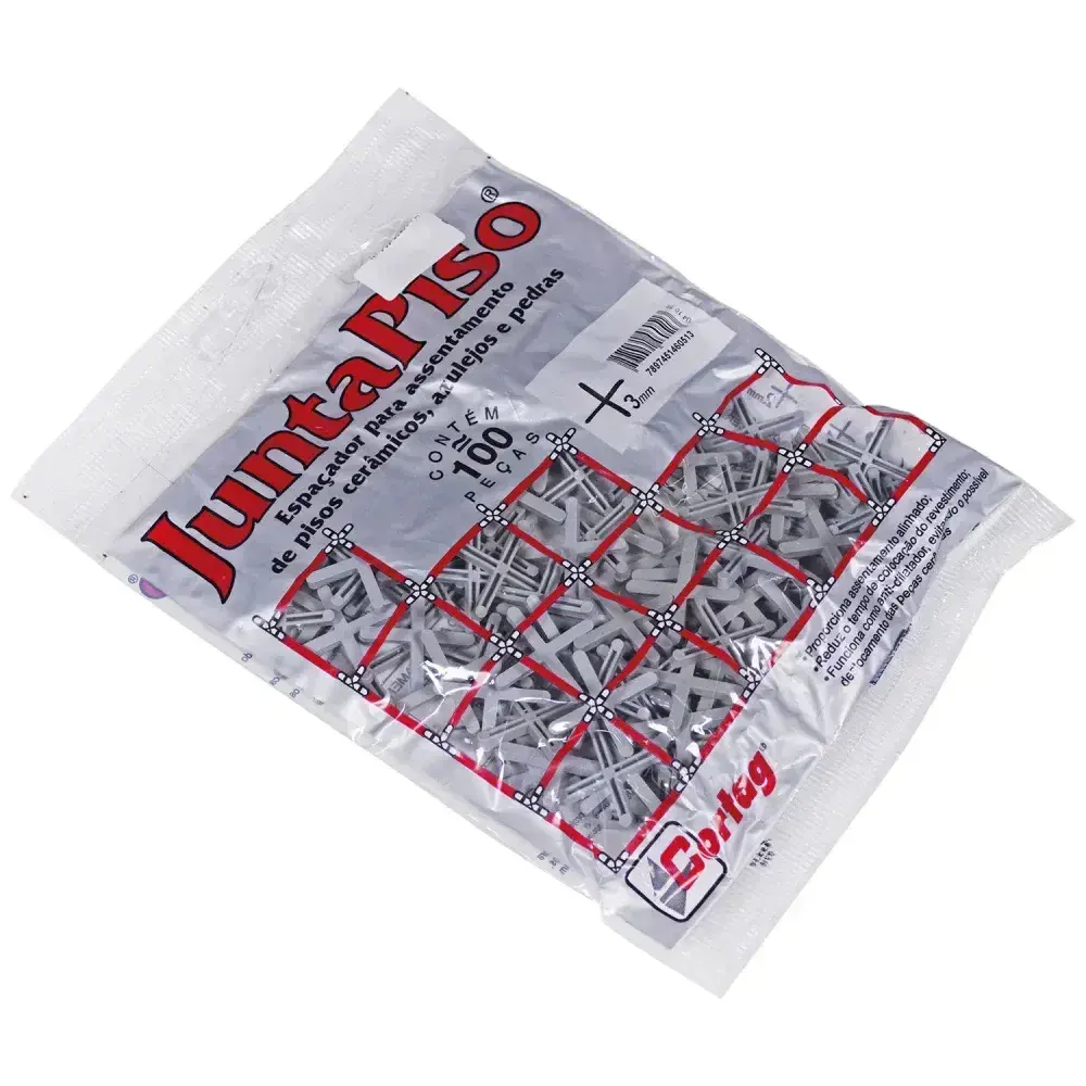 Espaçador de junta de piso 3MM 100 peç cinza Cortag — fotografia 2