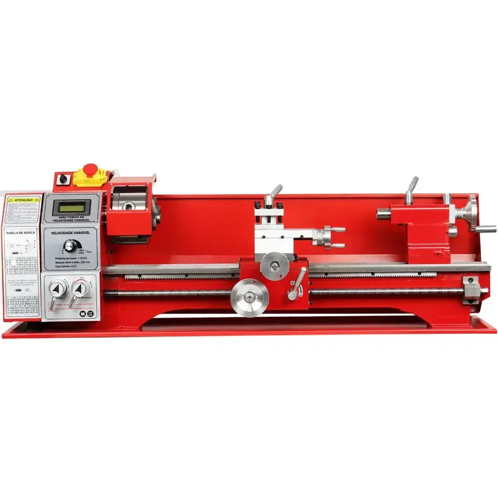 Torno mecânico motor brushless 600MM 1100W 220V Bumafer — fotografia 11