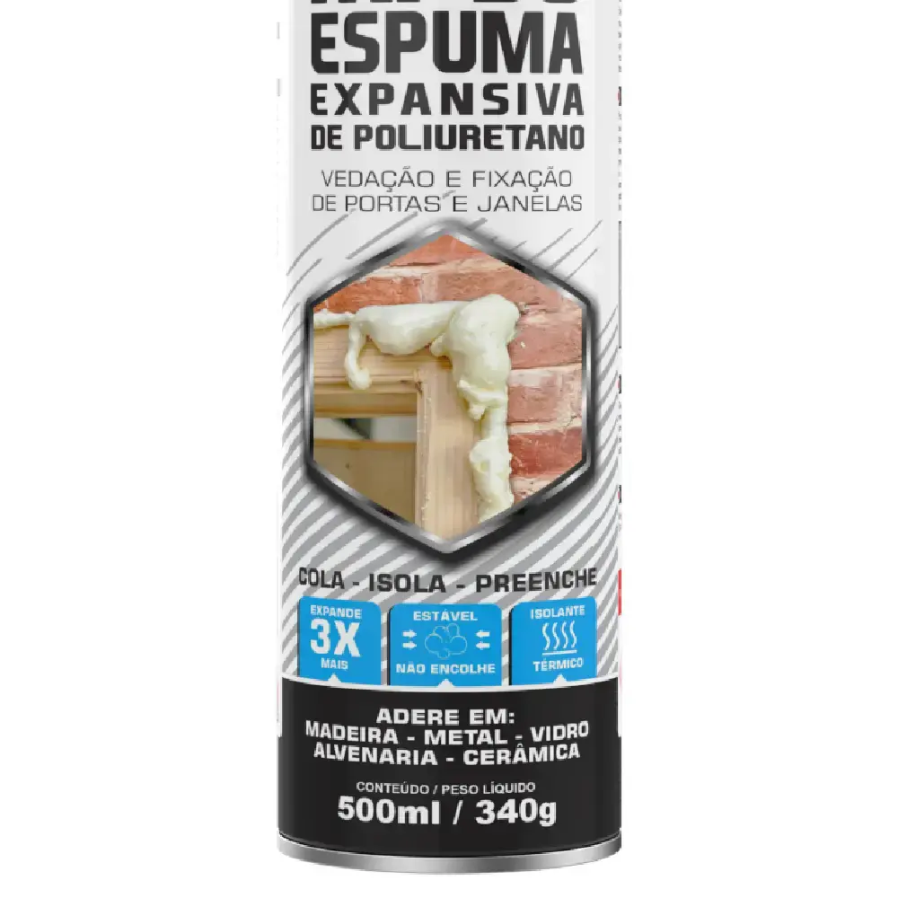 Espuma expansiva poliuretano 500ML AE05000006 Mundial prime — fotografia 5