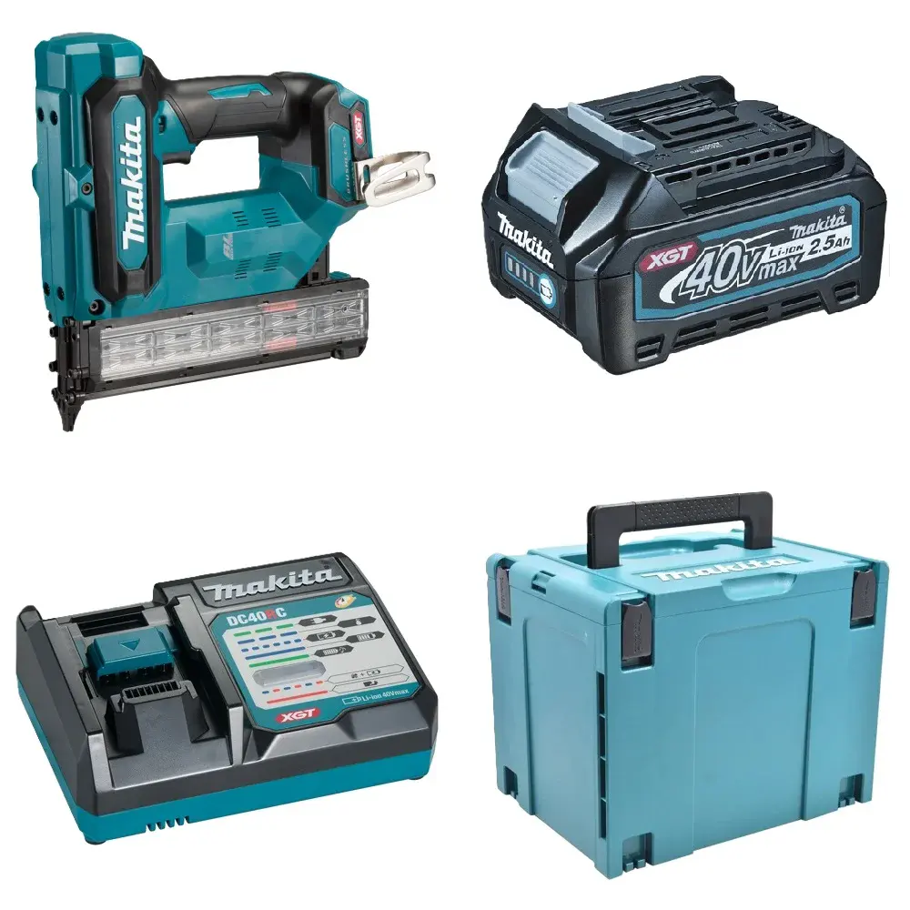 Pinador xgt 40MM bateria 40V com carregador Makita — fotografia de referência