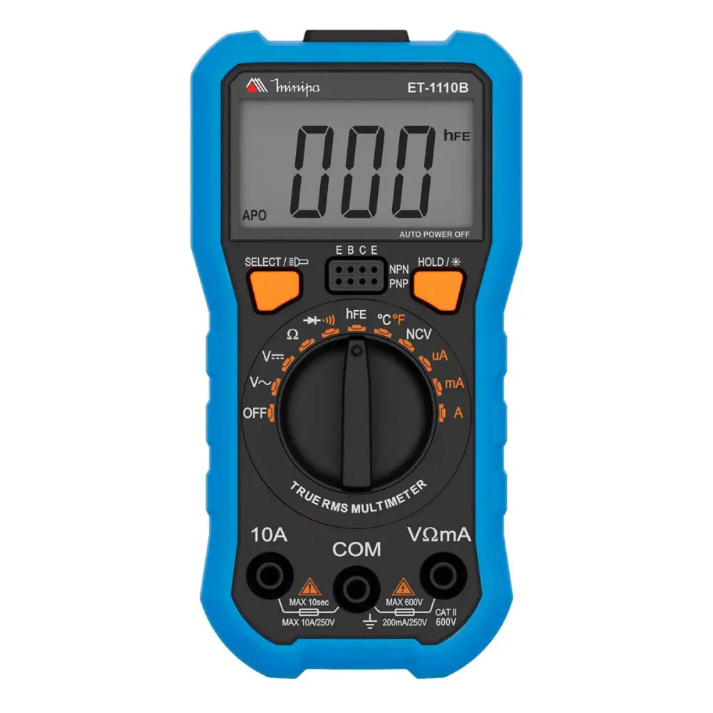 Multímetro digital cat ii 600V ET1110B Minipa — fotografia de referência