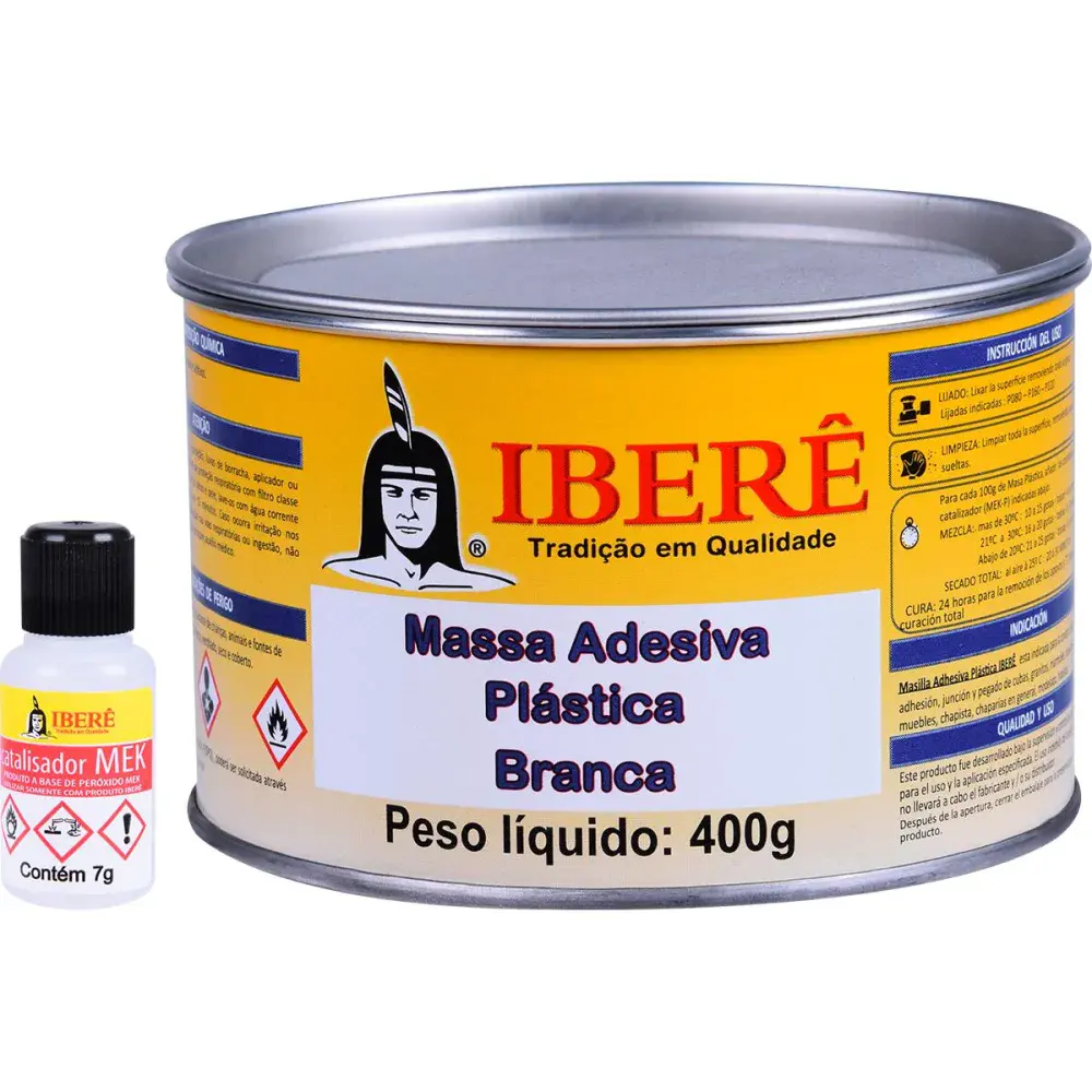 Massa plástica branca 400G iberê — fotografia de referência