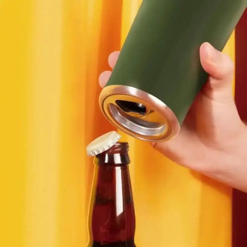 Copo Térmico de Cerveja Verde 700 ML c/ Tampa e Abridor - Conserva até 26h - MOR — fotografia 5