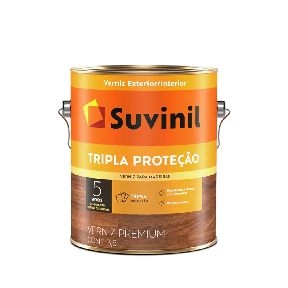 Verniz tripla proteção brilho natural 3,6L Suvinil — fotografia de referência