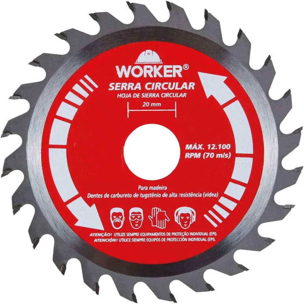 Serra circular widea 7.1/4 20 dentes 20MM Worker — fotografia de referência