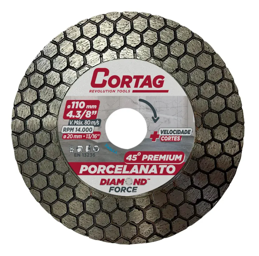 Disco diamantado chanf 45G prem 110MM Cortag — fotografia de referência