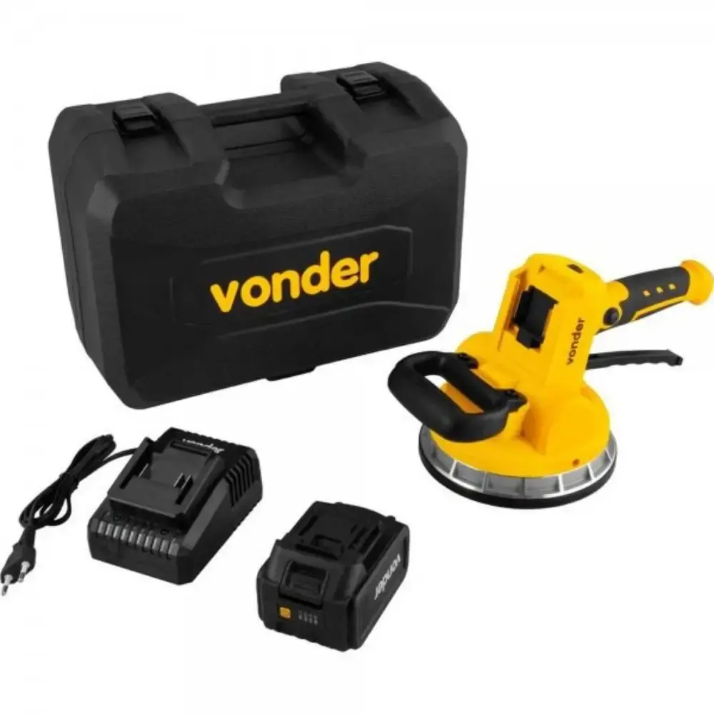 Máquina para assentar piso a bateria com ventosa 20V MAP-210 Vonder — fotografia de referência