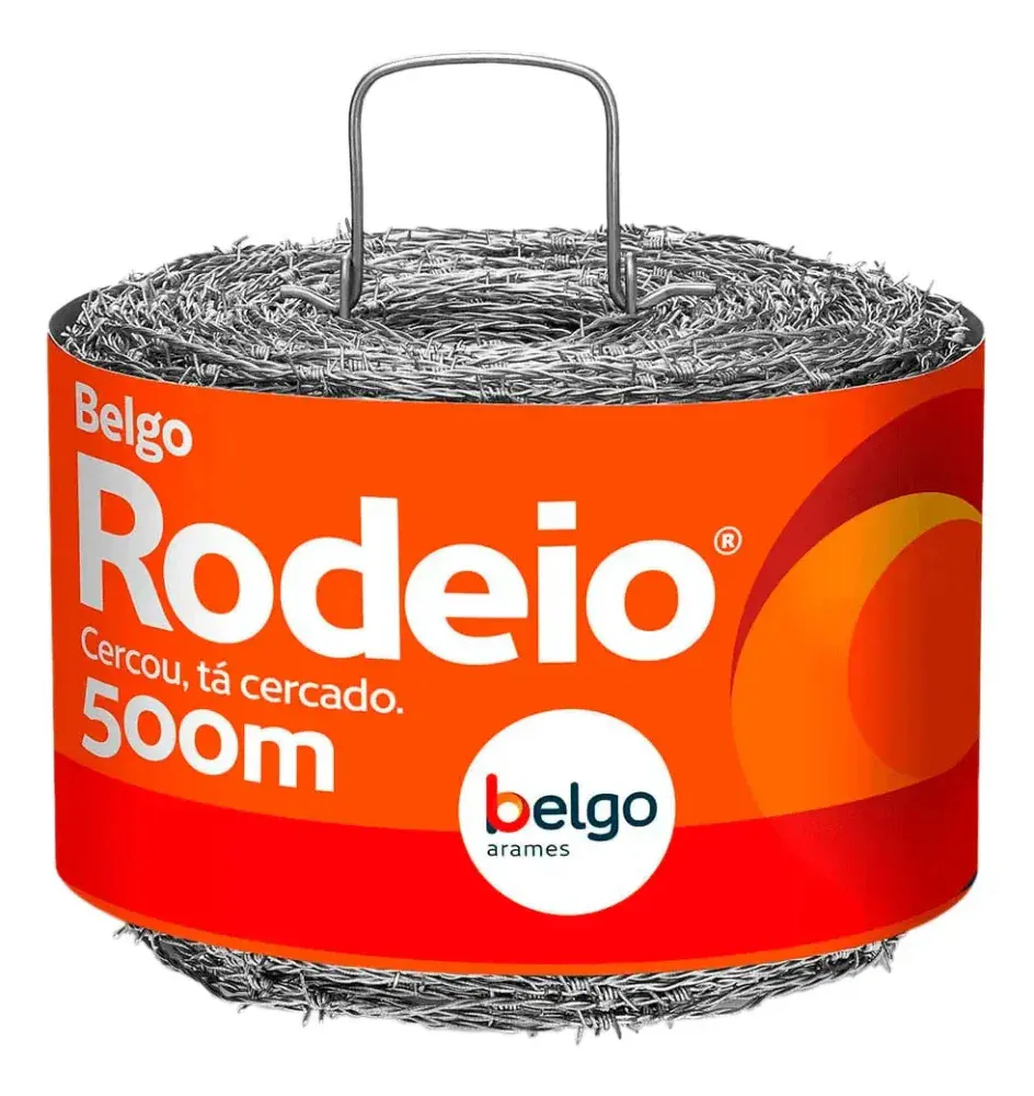 Arame farpado rodeio camada leve 1,60MM 500M Belgo — fotografia 2