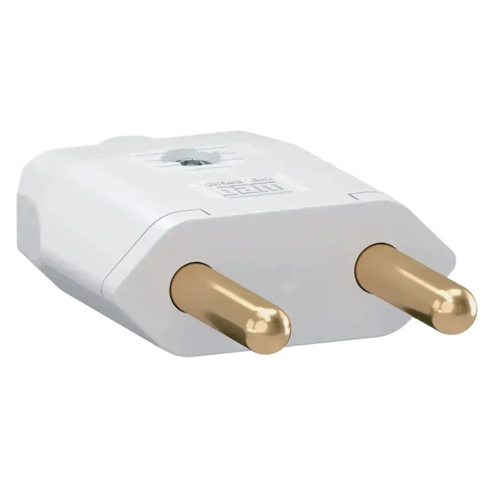 Plugue macho com 2 pinos 20A branco com 120 unidades WEG — fotografia de referência
