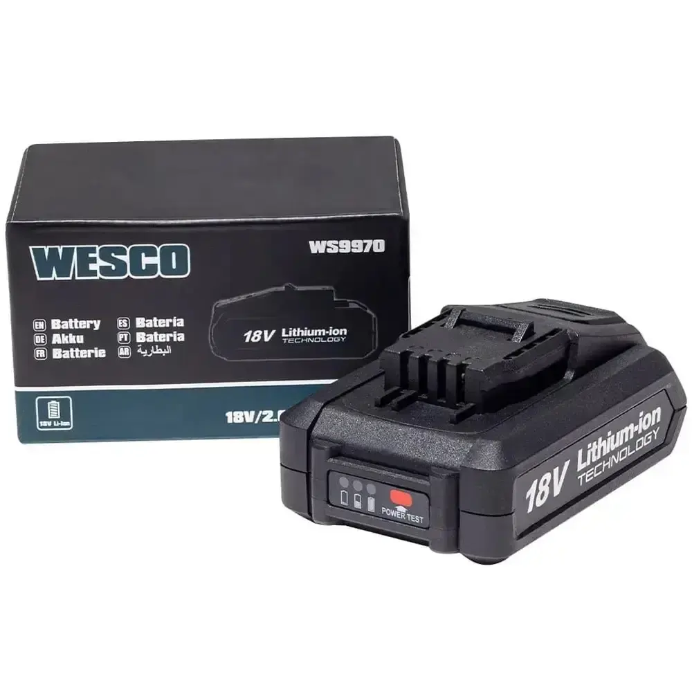 Soprador 110MPH WS2942.9 com bateria 18V 2,0AH e carregador conversor estático Wesco — fotografia 3