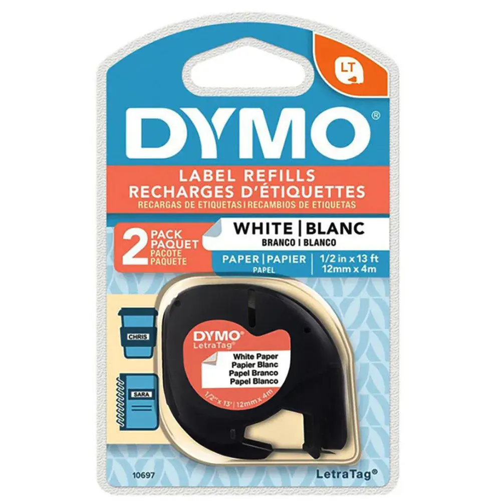 Fita auto adesiva Dymo papel blister 2PCS — fotografia de referência