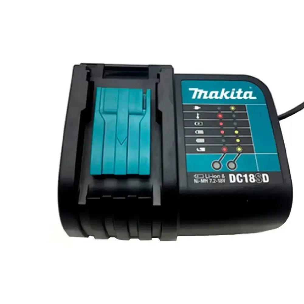 Chave de impacto a bateria com 2 baterias carregador e maleta Makita — fotografia 3