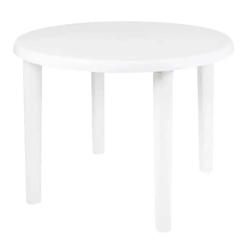 Mesa Plástica Redonda 71 x 91cm Desmontável Branca MOR