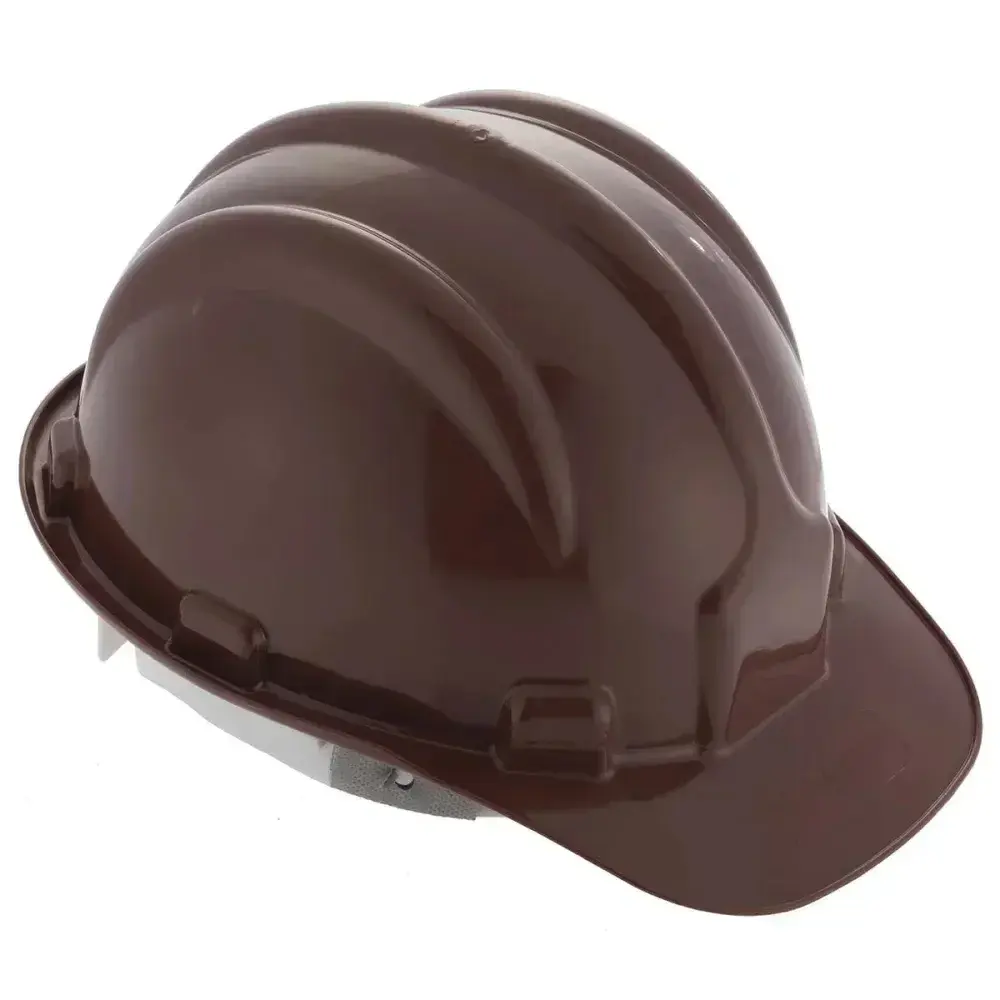 Capacete de proteção com caneira marrom Worker — fotografia 3