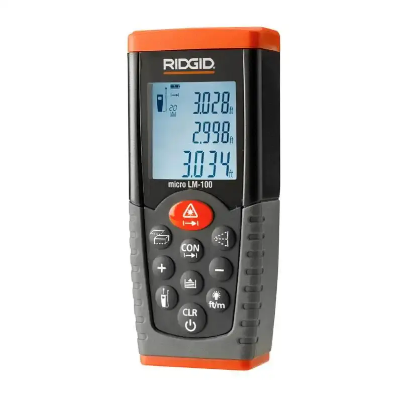 Medidor de distância à laser 50 metros LM-100 Ridgid — fotografia de referência