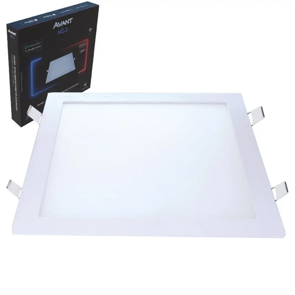Painel led 18W inteligente NEO RGB embutir quadrado 2700K a 6500K Avant — fotografia de referência