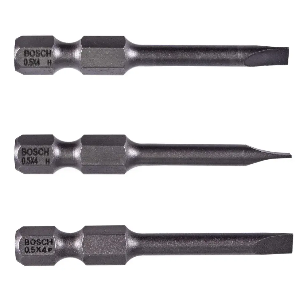 Kit ponta bits fenda sext. 1/4" extra hard 0,5X4,0MM Bosch 3 pçs — fotografia 4