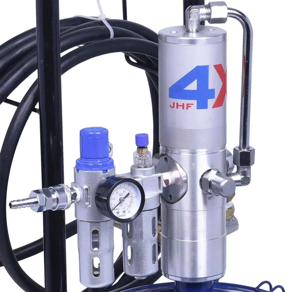 Propulsora para graxa pneumática 14KG com carrinho Jhf4x — fotografia 4