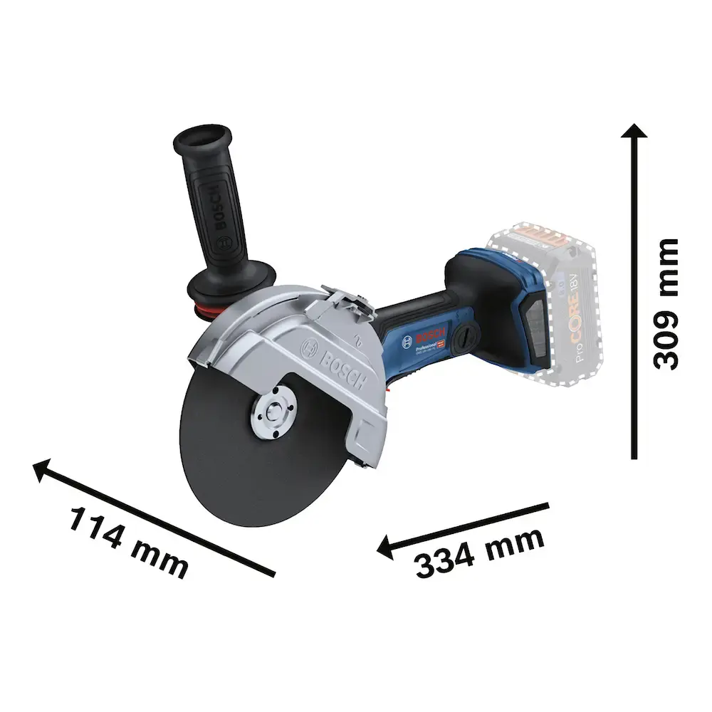 Esmerilhadeira 7 pol GWS 18V-180 PC brushless biturbo sem bateria Bosch — fotografia 7