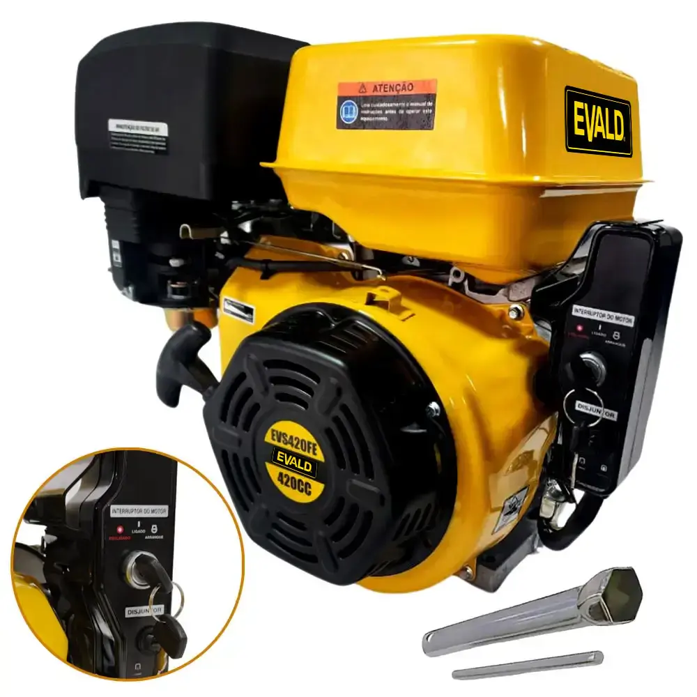 Motor à Gasolina 15 hp 4 Tempos Multiuso Partida Elétrica EVS420FE EVALD — fotografia de referência