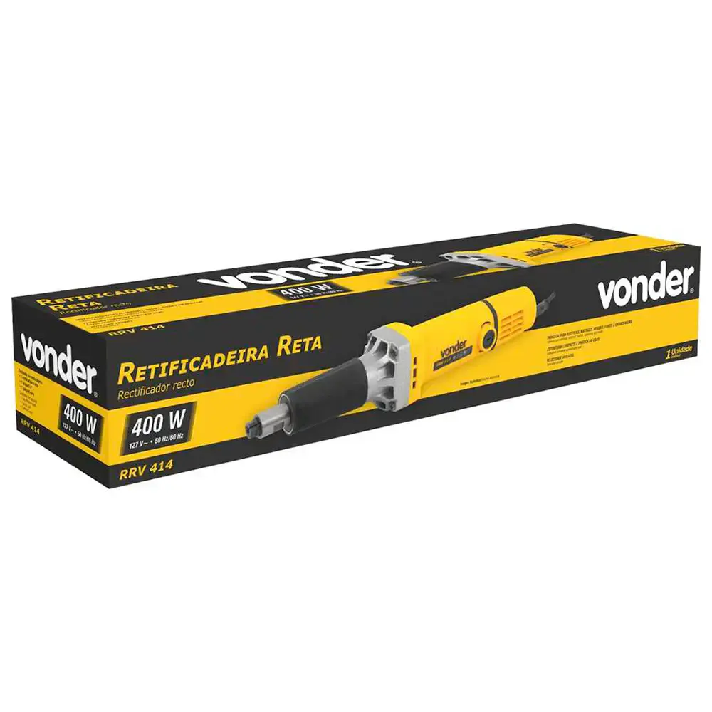 Retífica industrial 1/4 POL reta 400W RRV-414 Vonder 220 V — fotografia 3