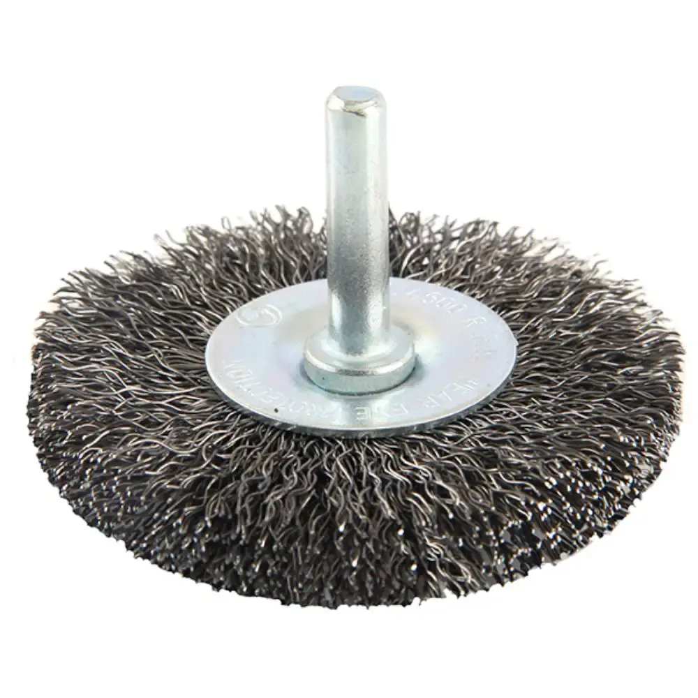 Escova de Aço Circular Haste 50mm com fio ondulado de 0,30mm 7251 BRASFORT — fotografia de referência