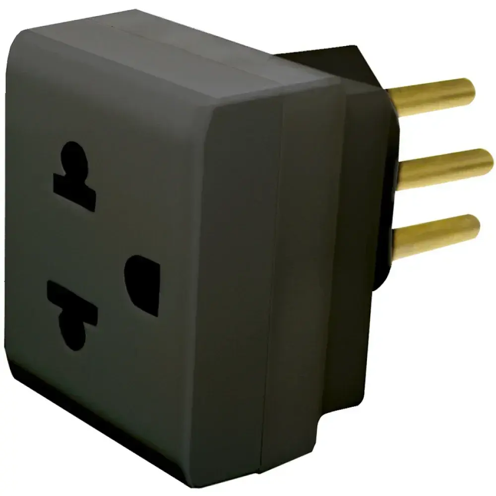 Adaptador preto universal para 2P+T Pial — fotografia 2